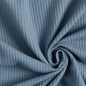 Jersey favos de algodão lisa – azul ganga, 