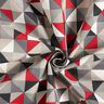 Tecido para decoração Meio linho Panamá padrão de diamante retro – vermelho/cinzento,  thumbnail number 3