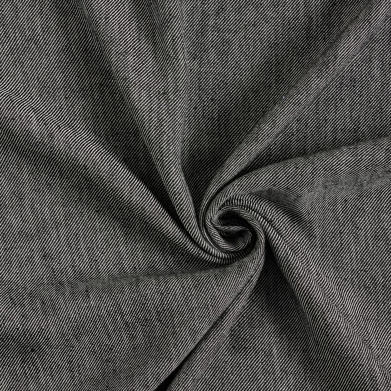 Twill de linho e viscose – preto,  image number 3