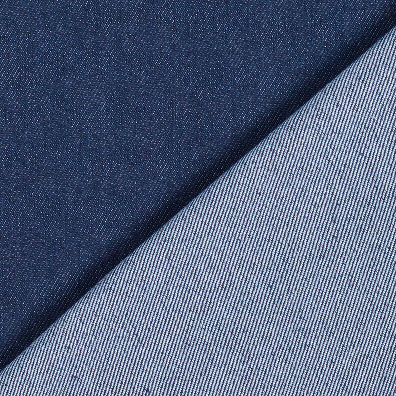 Denim de algodão Stretch médio – azul-marinho,  image number 3